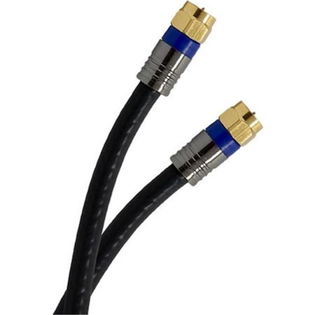 Ge Jasco GE Jasco 33532 50 ft. Black RG6 Quad Shield Coax Cable 33532